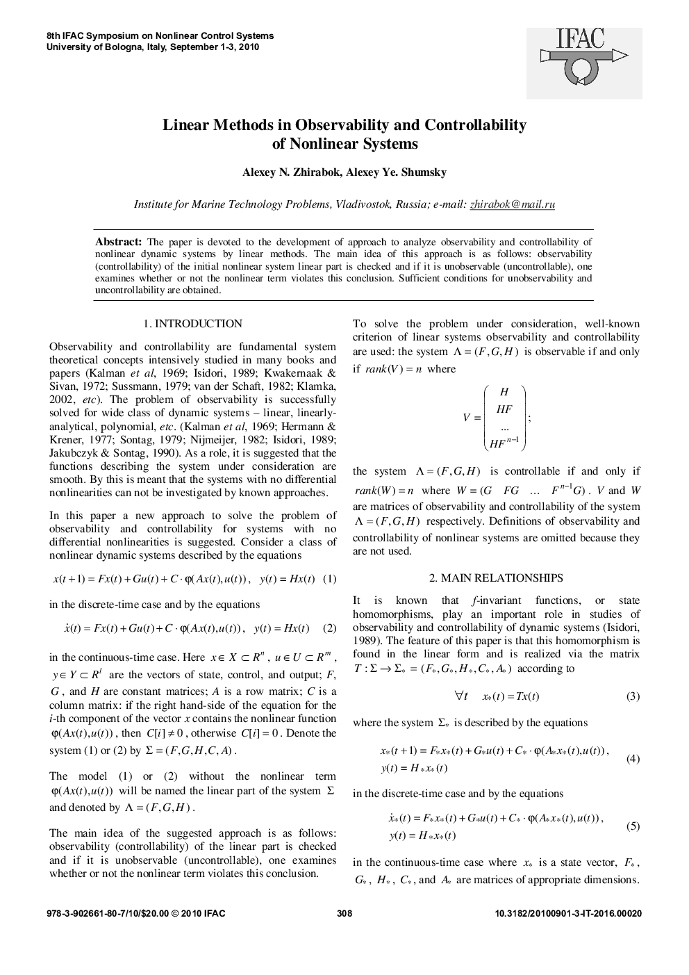 Linear Methods in Observability and Controllability of Nonlinear Systems