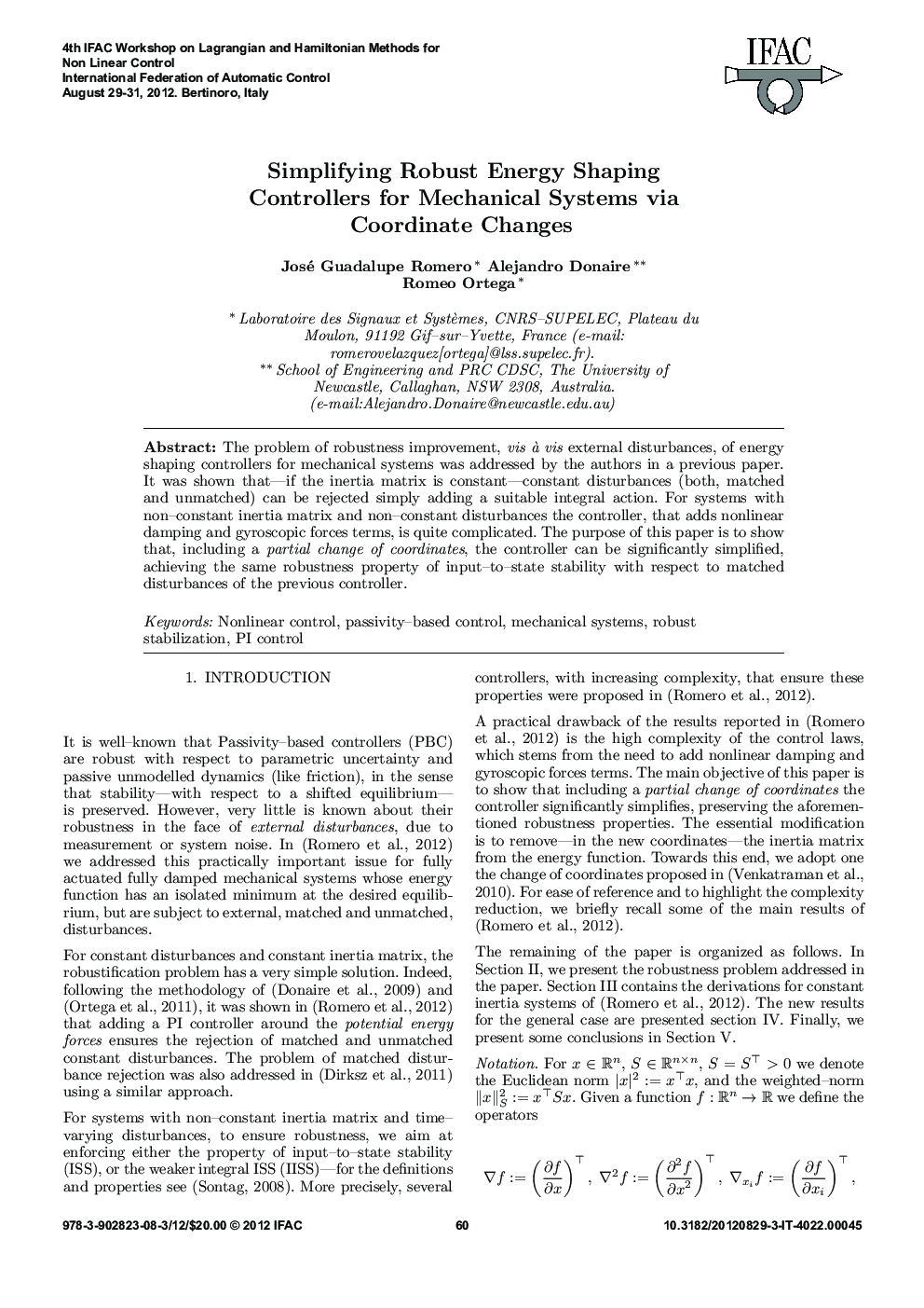 Simplifying Robust Energy Shaping Controllers for Mechanical Systems via Coordinate Changes