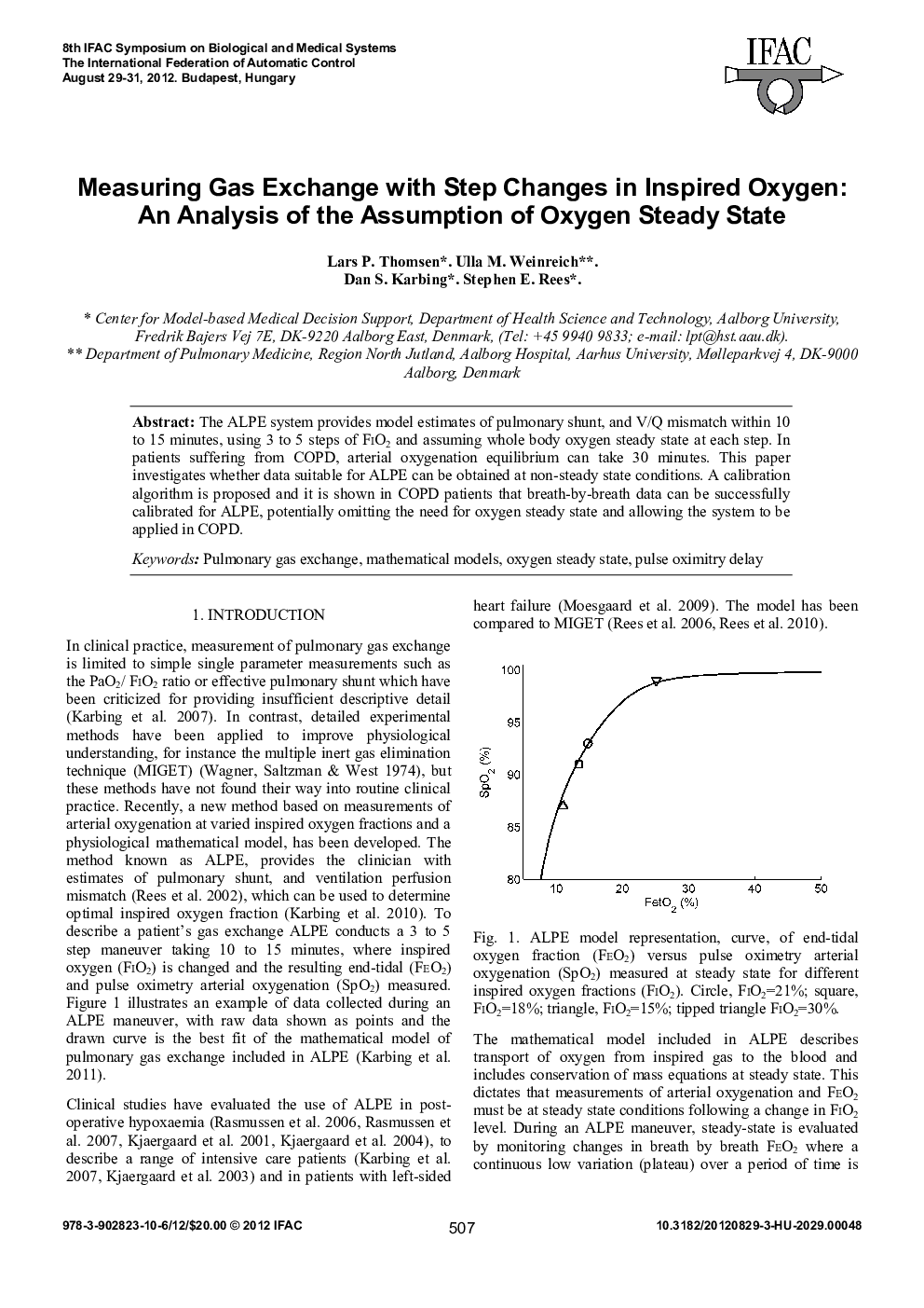 Measuring Gas Exchange with Step Changes in Inspired Oxygen: An Analysis of the Assumption of Oxygen Steady State
