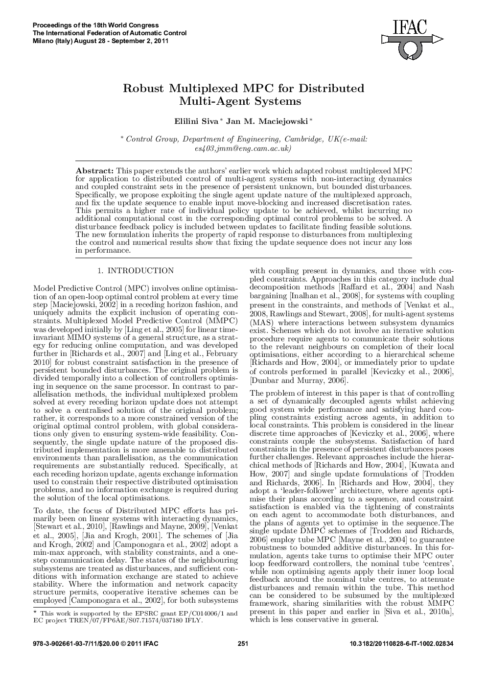 Robust Multiplexed MPC for Distributed Multi-Agent Systems