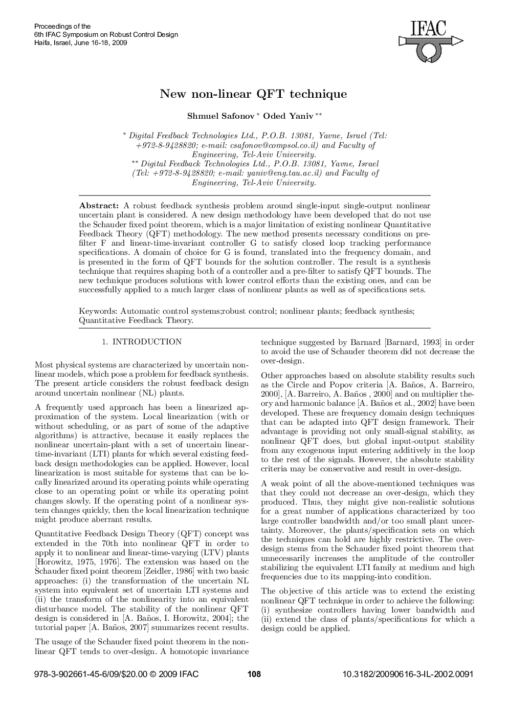 New non-linear QFT technique
