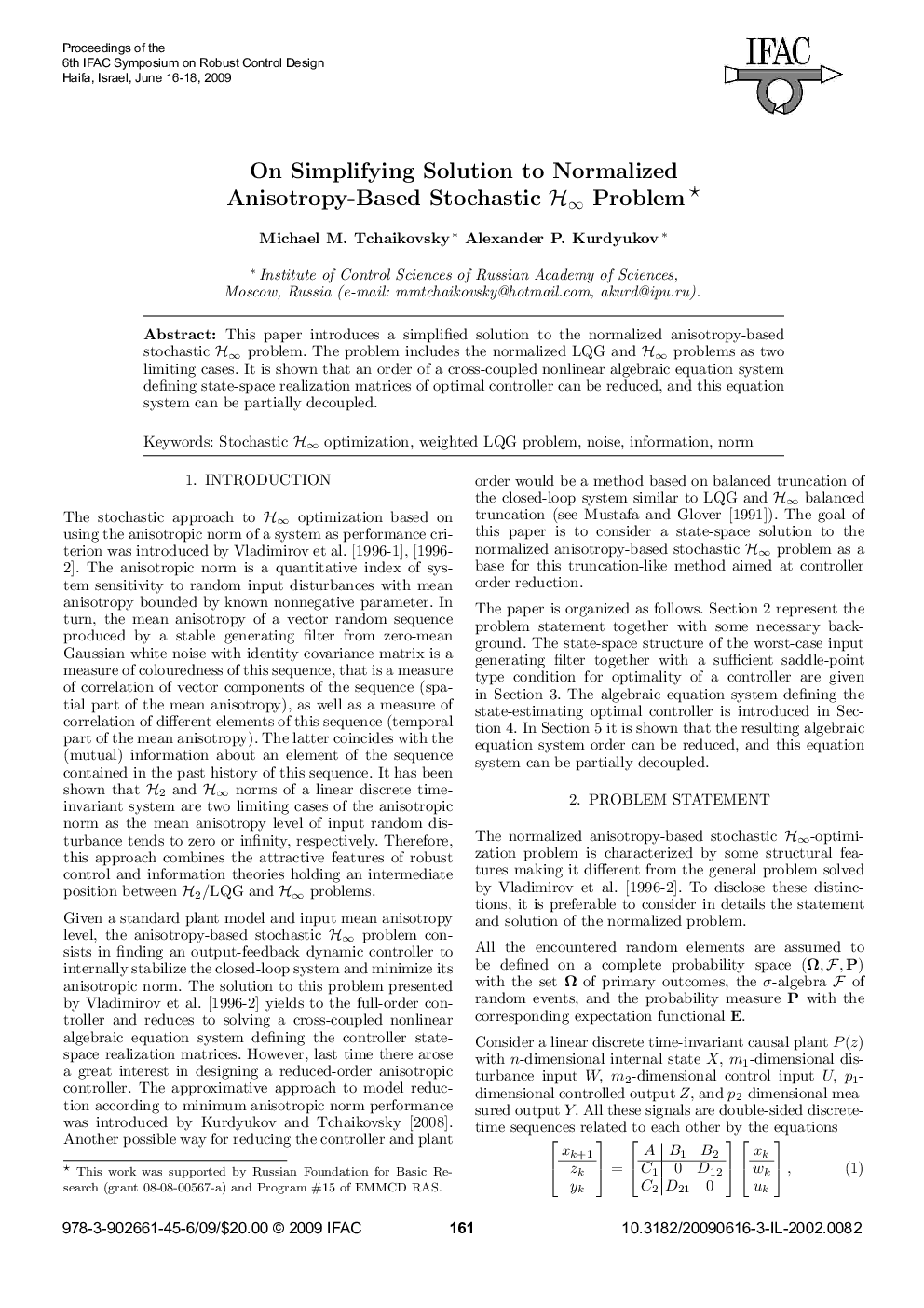 On Simplifying Solution to Normalized Anisotropy-Based Stochastic H∞ Problem 