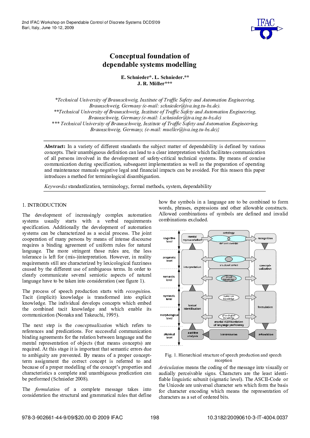 Conceptual foundation of dependable systems modelling