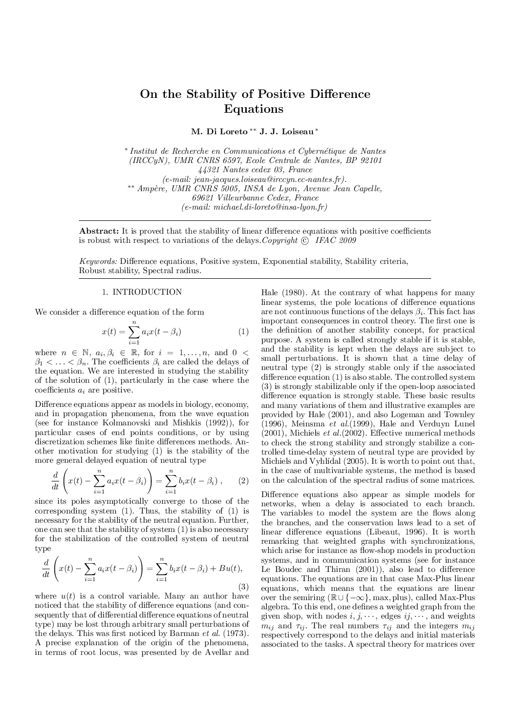 On the Stability of Positive Difference Equations