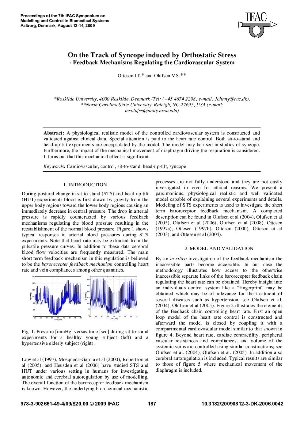 عکس صفحه اول مقاله: On the Track of Syncope induced by Orthostatic Stress - Feedback Mechanisms Regulating the Cardiovascular System On the Track of Syncope induced by Orthostatic Stress - Feedback Mechanisms Regulating the Cardiovascular System