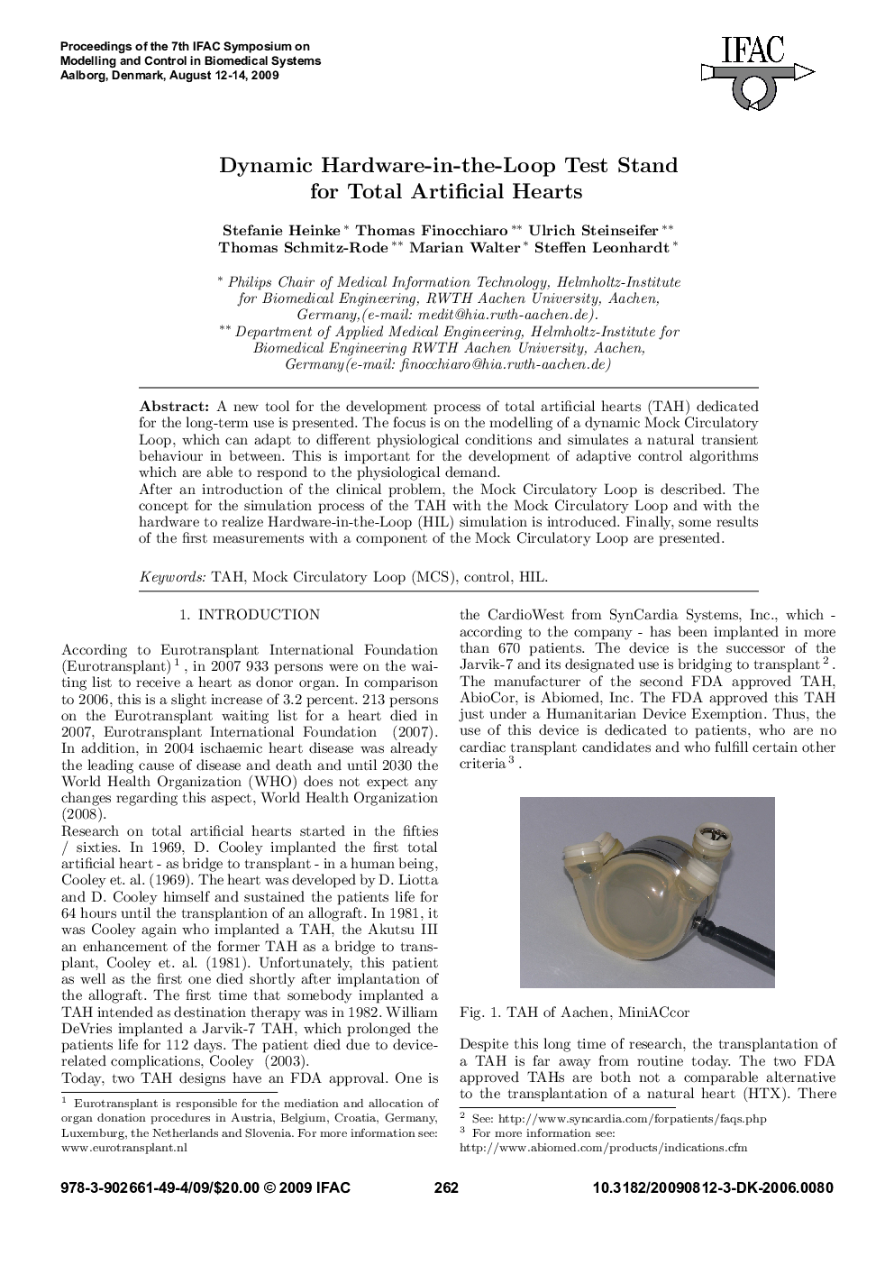 Dynamic Hardware-in-the-Loop Test Stand for Total Artificial Hearts