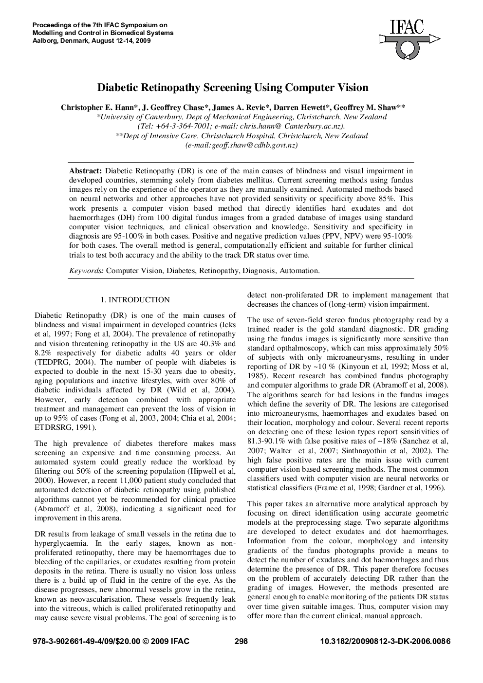 عکس صفحه اول مقاله: Diabetic Retinopathy Screening Using Computer Vision Diabetic Retinopathy Screening Using Computer Vision