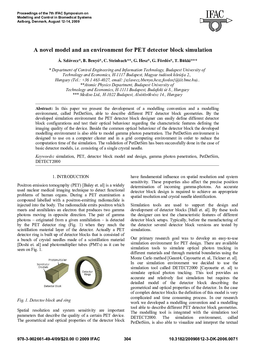 عکس صفحه اول مقاله: A novel model and an environment for PET detector block simulation A novel model and an environment for PET detector block simulation
