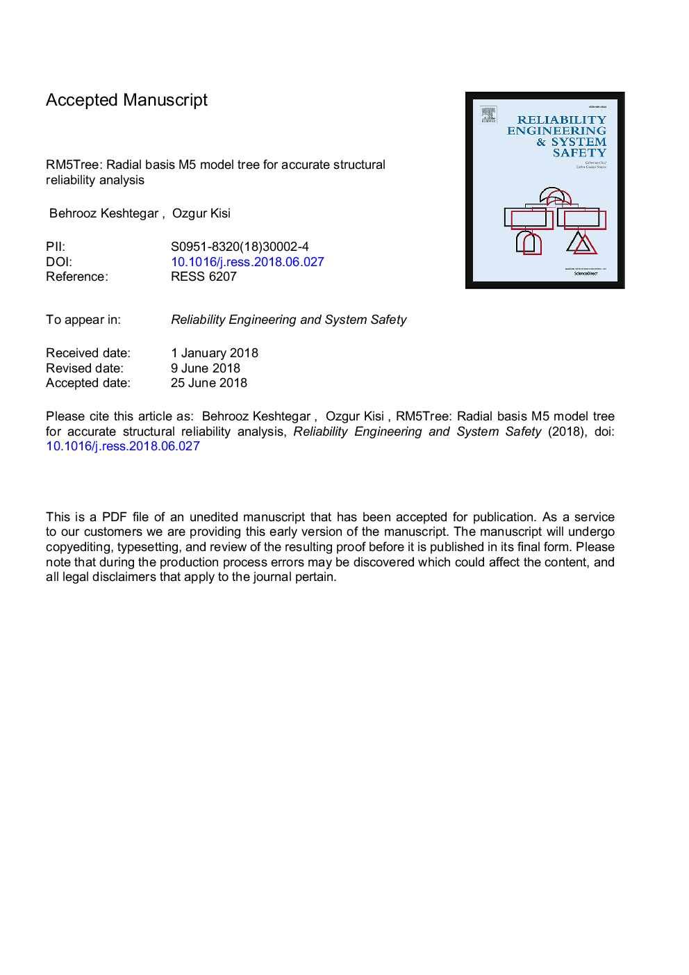 RM5Tree: Radial basis M5 model tree for accurate structural reliability analysis