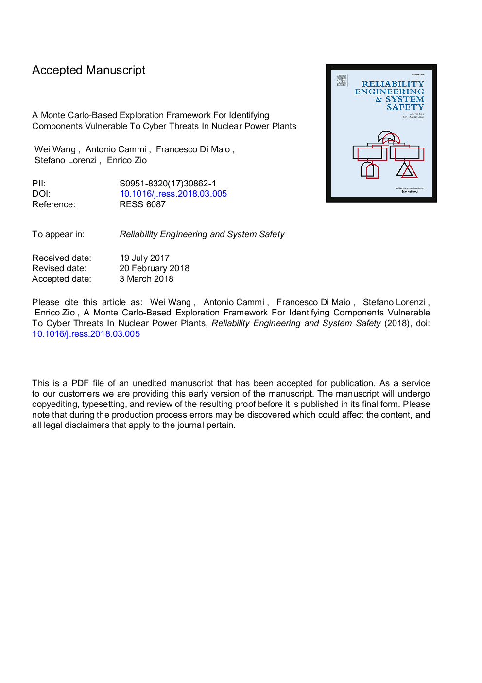 A Monte Carlo-based exploration framework for identifying components vulnerable to cyber threats in nuclear power plants