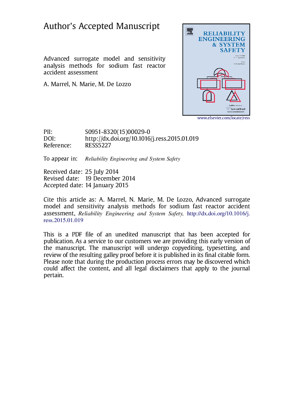 Advanced surrogate model and sensitivity analysis methods for sodium fast reactor accident assessment