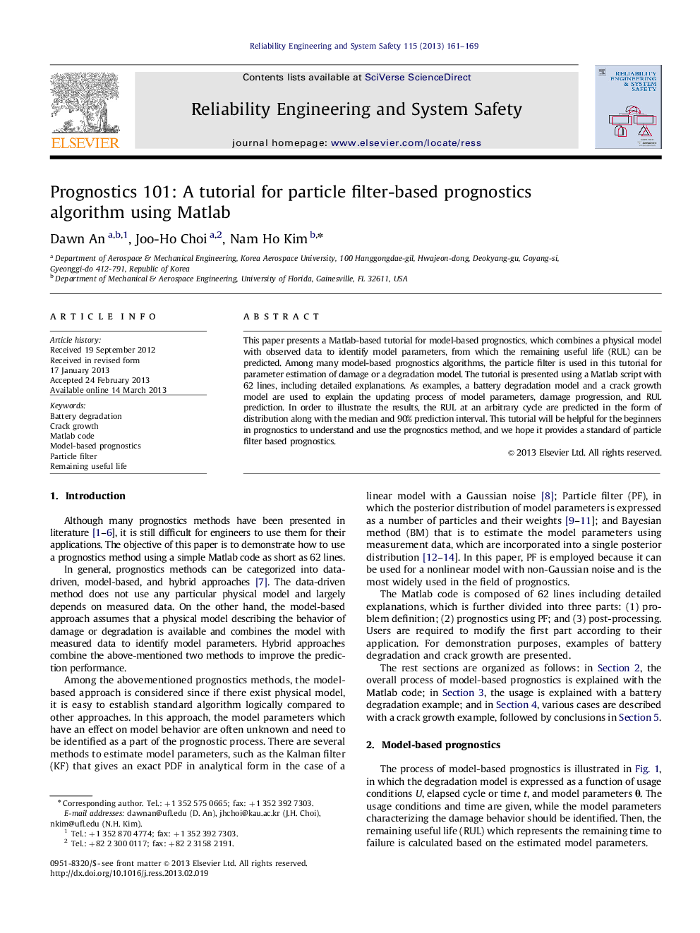 Prognostics 101: A tutorial for particle filter-based prognostics algorithm using Matlab