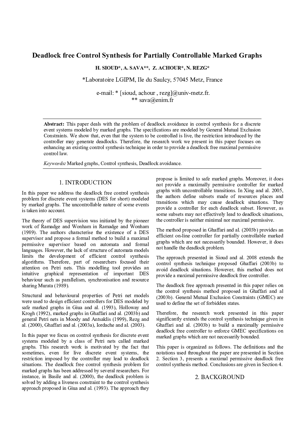 Deadlock free Control Synthesis for Partially Controllable Marked Graphs