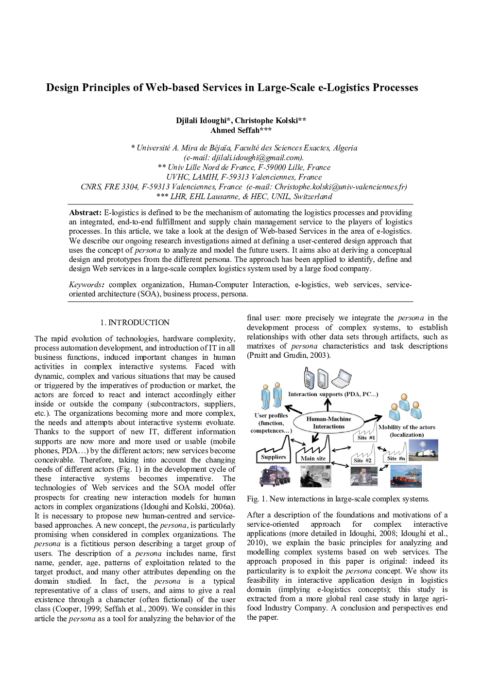 Design Principles of Web-based Services in Large-Scale e-Logistics Processes