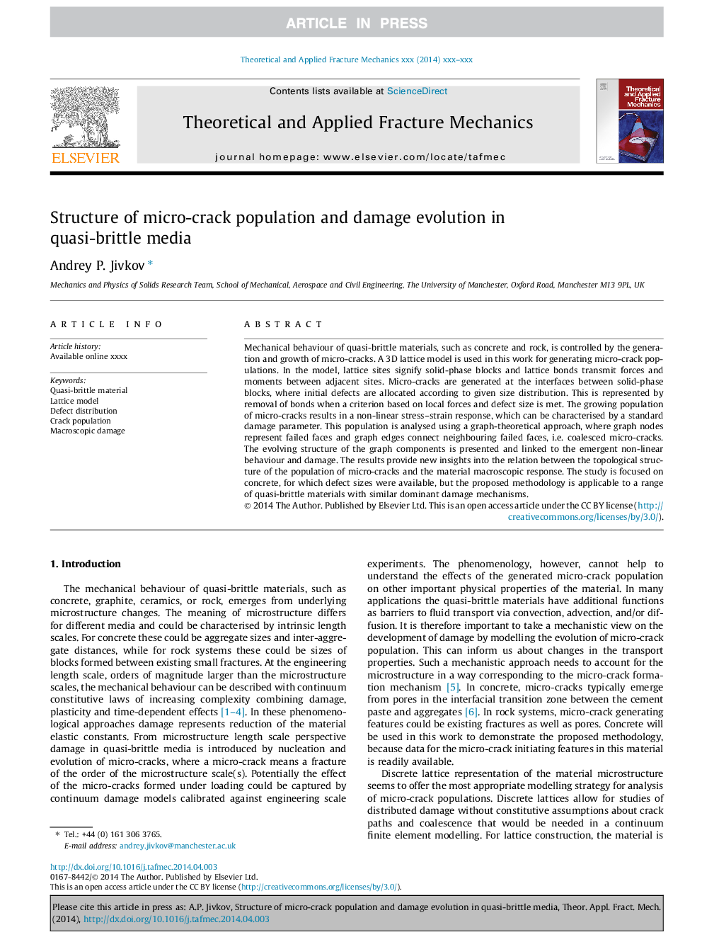 Structure of micro-crack population and damage evolution in quasi-brittle media