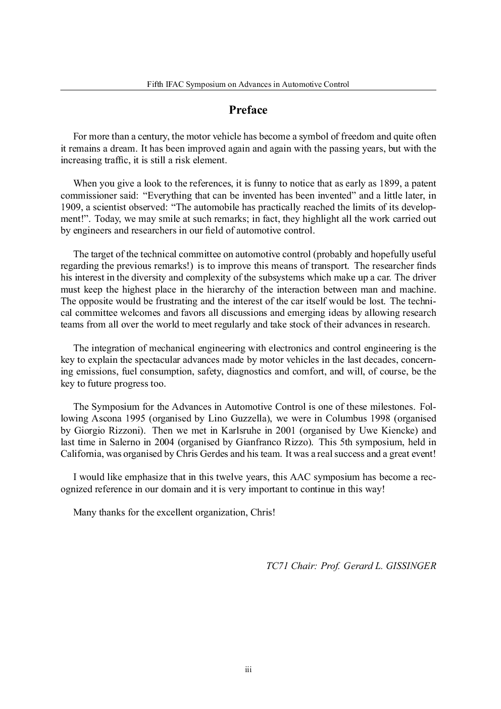 Welcome and Introduction