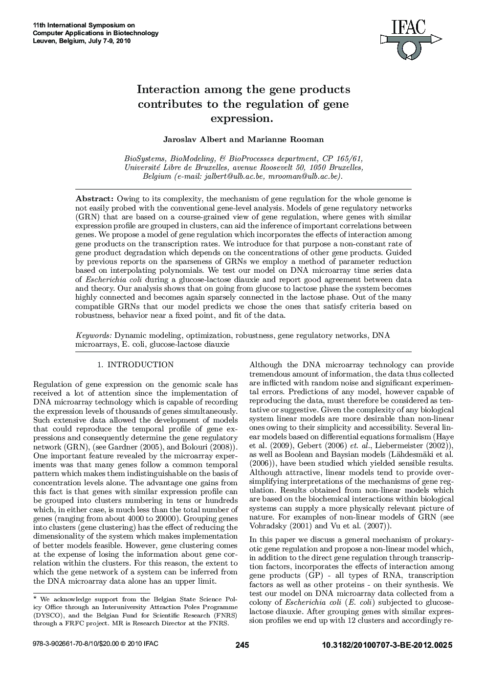 عکس صفحه اول مقاله: Interaction among the gene products contributes to the regulation of gene expression. Interaction among the gene products contributes to the regulation of gene expression.