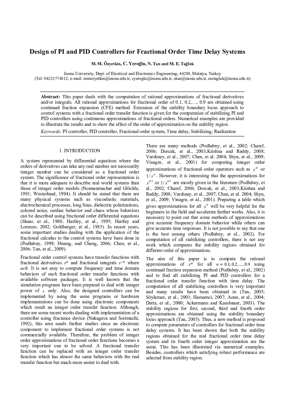 Design of PI and PID Controllers for Fractional Order Time Delay Systems