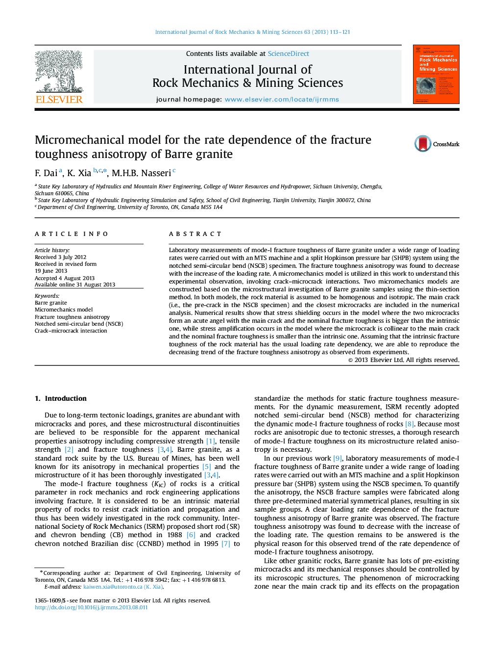 Micromechanical model for the rate dependence of the fracture toughness anisotropy of Barre granite