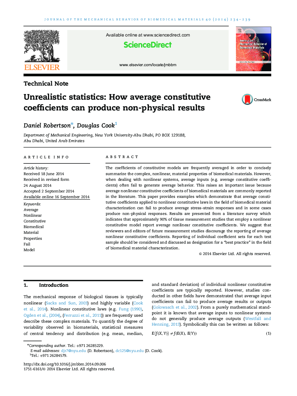 Unrealistic statistics: How average constitutive coefficients can produce non-physical results