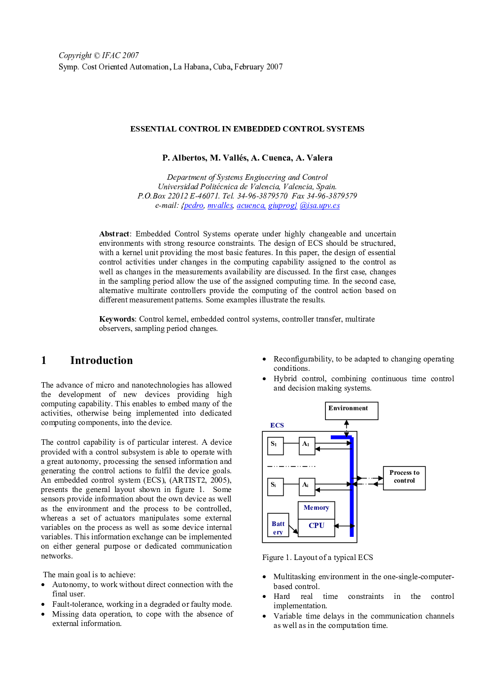 ESSENTIAL CONTROL IN EMBEDDED CONTROL SYSTEMS