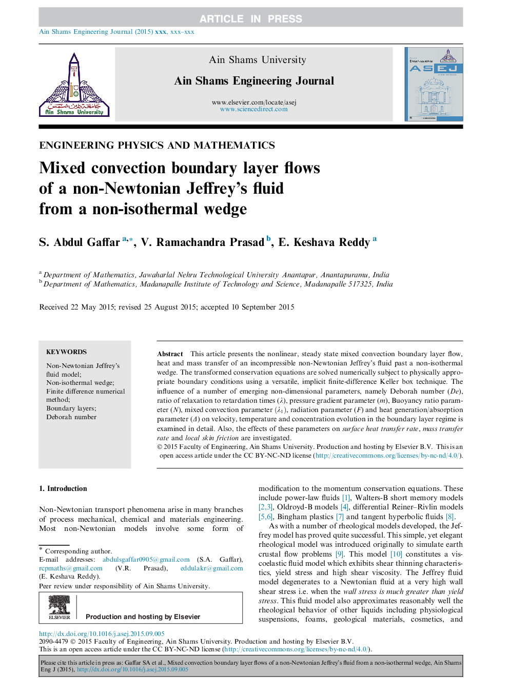 Mixed convection boundary layer flows of a non-Newtonian Jeffrey's fluid from a non-isothermal wedge