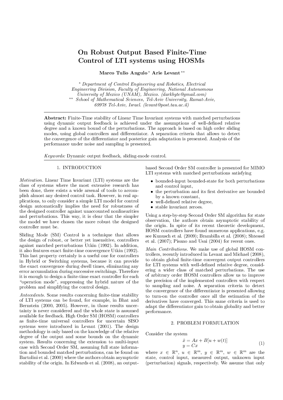 On Robust Output Based Finite-Time Control of LTI systems using HOSMs