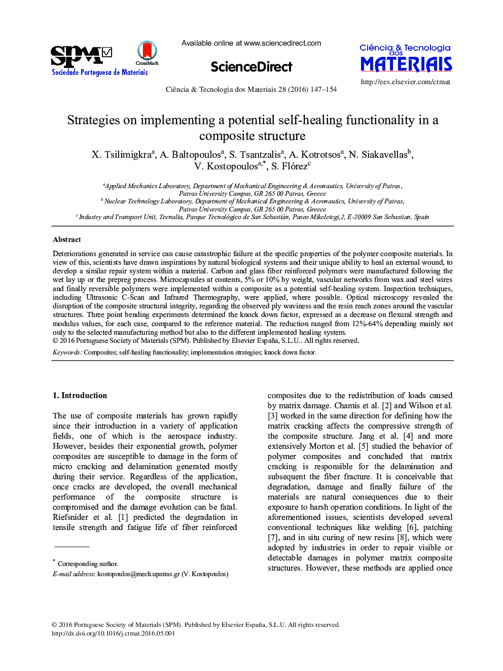 Strategies on implementing a potential self-healing functionality in a composite structure