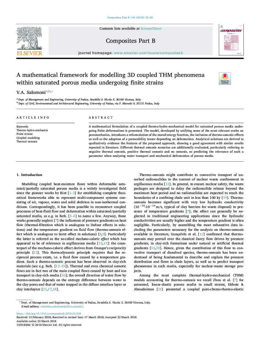 A mathematical framework for modelling 3D coupled THM phenomena within saturated porous media undergoing finite strains