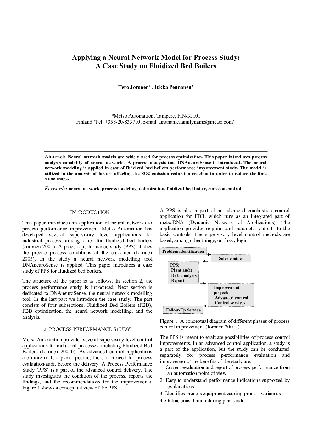 Applying a Neural Network Model for Process Study: A Case Study on Fluidized Bed Boilers