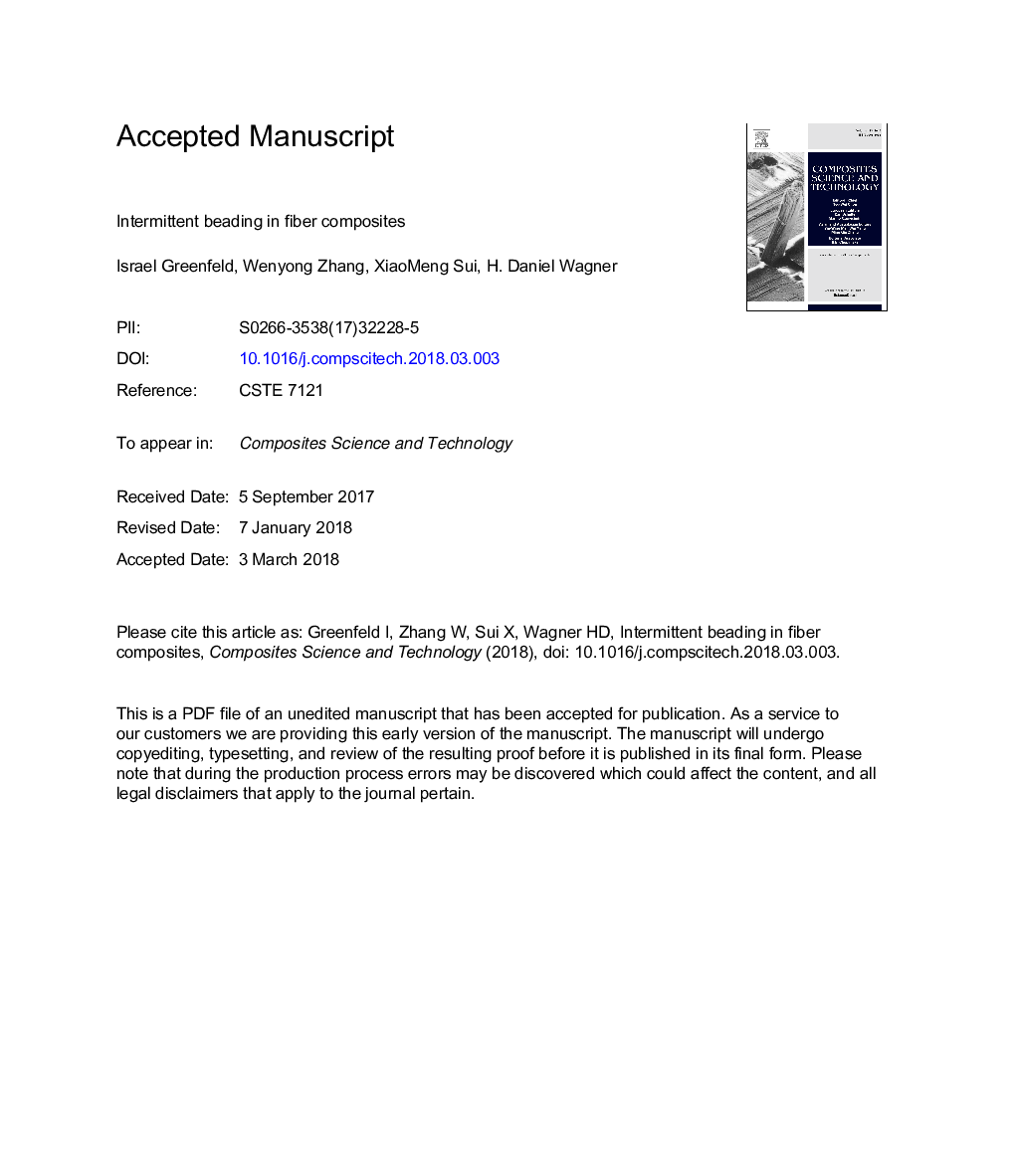 Intermittent beading in fiber composites