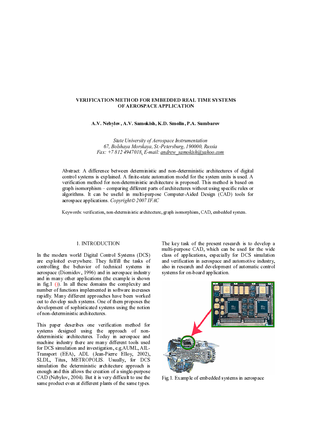 VERIFICATION METHOD FOR EMBEDDED REAL TIME SYSTEMS OF AEROSPACE APPLICATION