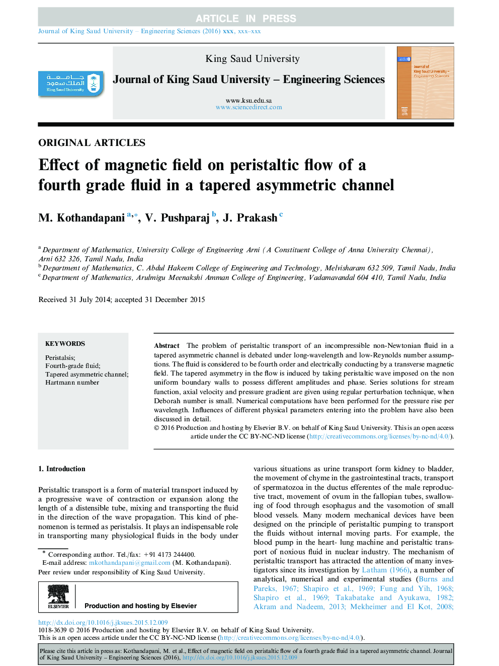 Effect of magnetic field on peristaltic flow of a fourth grade fluid in a tapered asymmetric channel