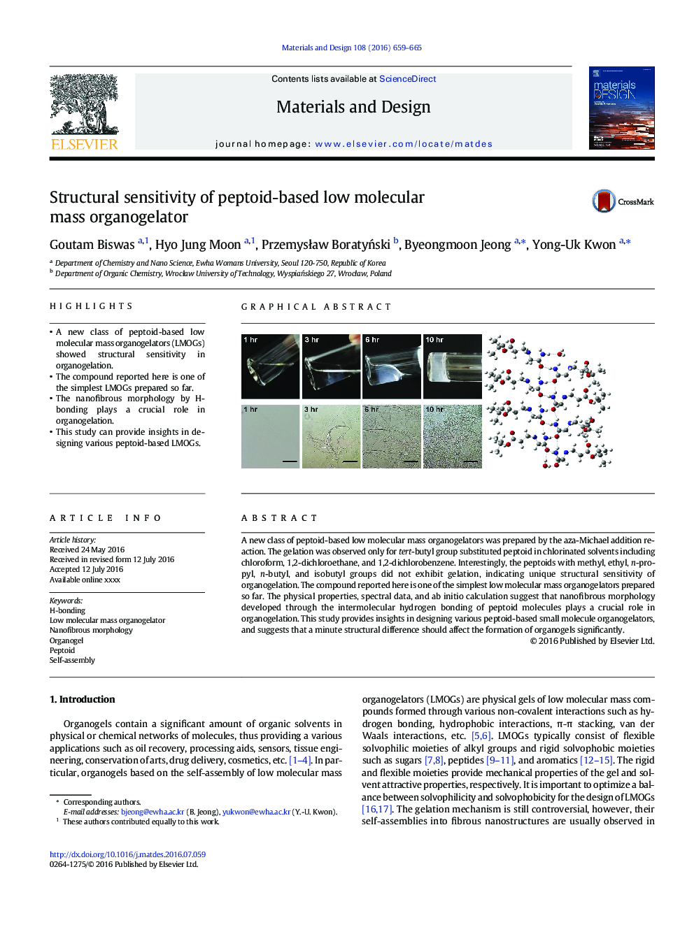 Structural sensitivity of peptoid-based low molecular mass organogelator