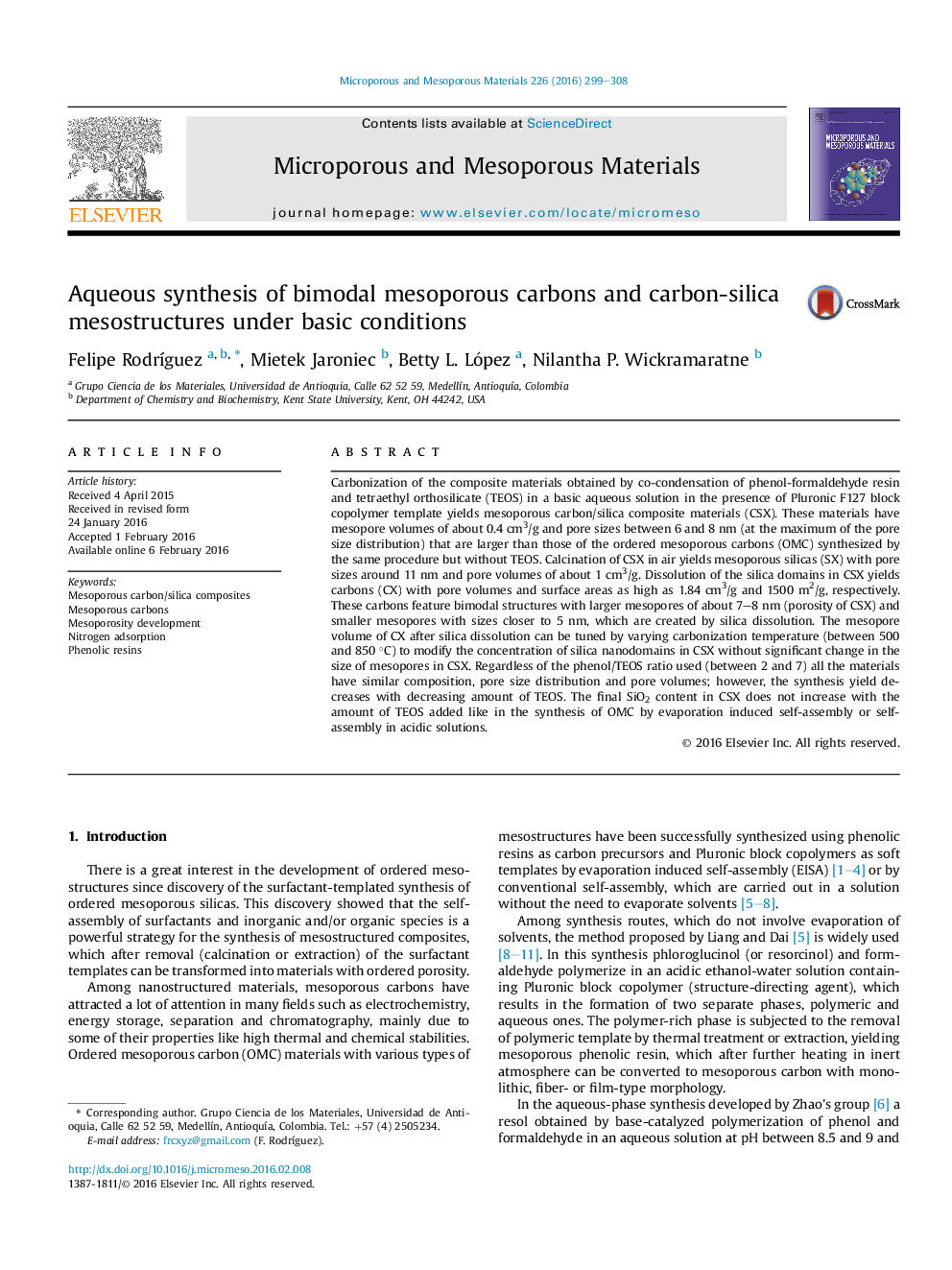 Aqueous synthesis of bimodal mesoporous carbons and carbon-silica mesostructures under basic conditions