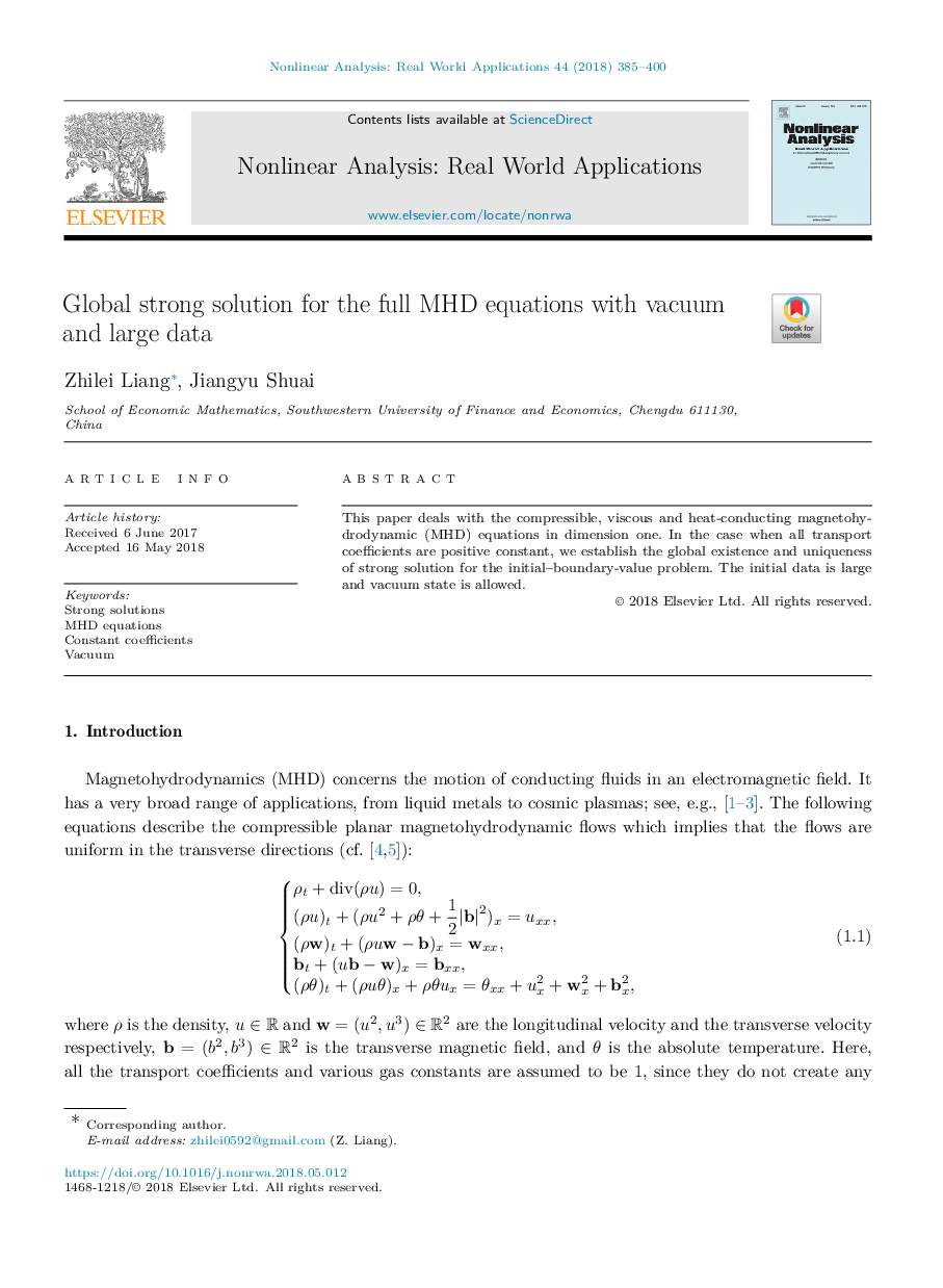 Global strong solution for the full MHD equations with vacuum and large data