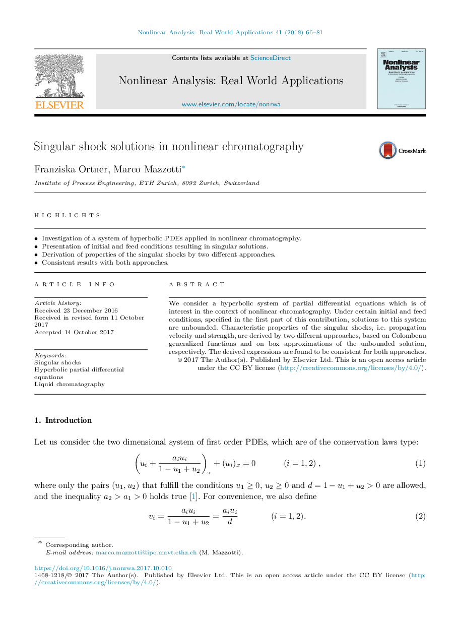 Singular shock solutions in nonlinear chromatography