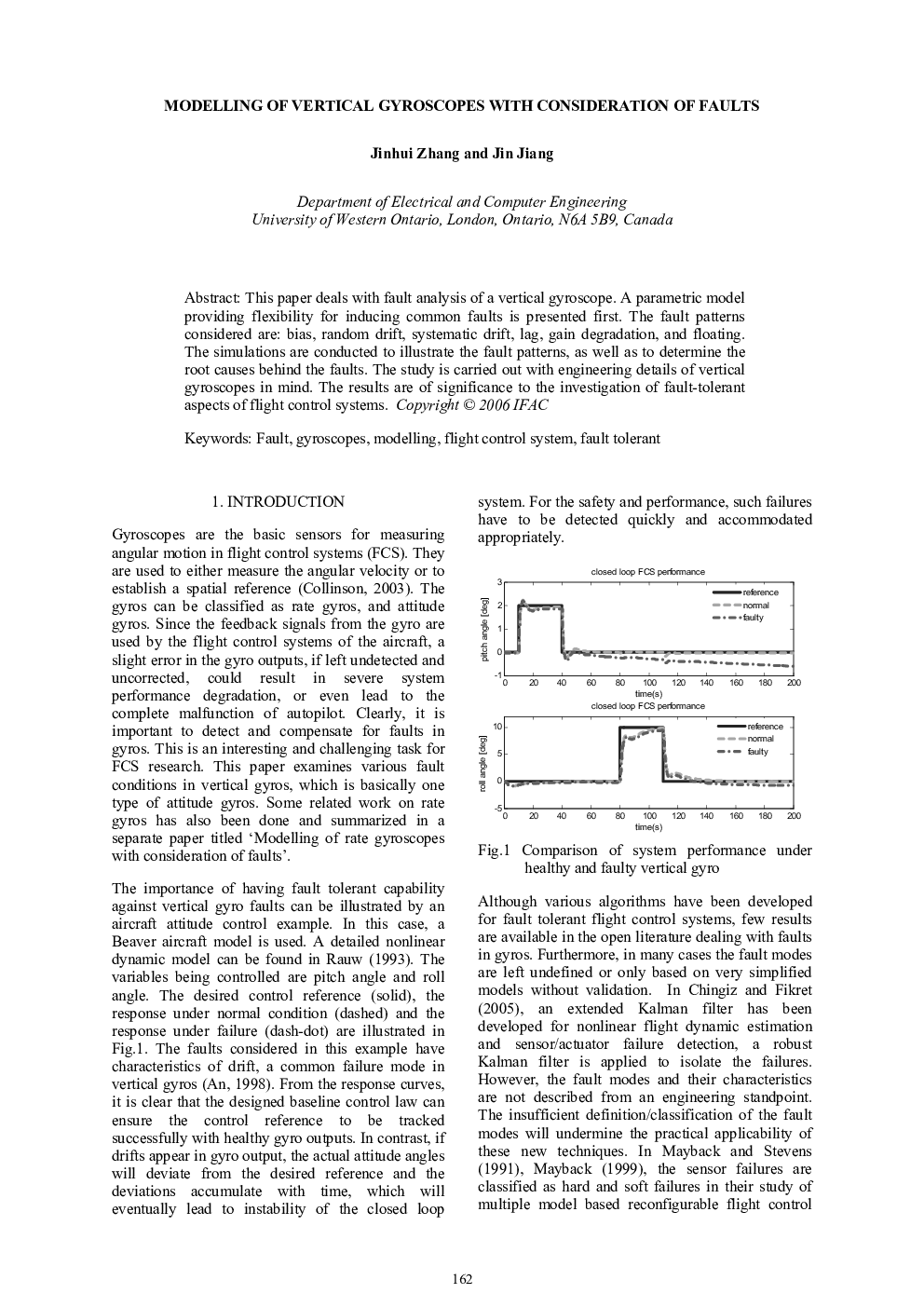 MODELLING OF VERTICAL GYROSCOPES WITH CONSIDERATION OF FAULTS