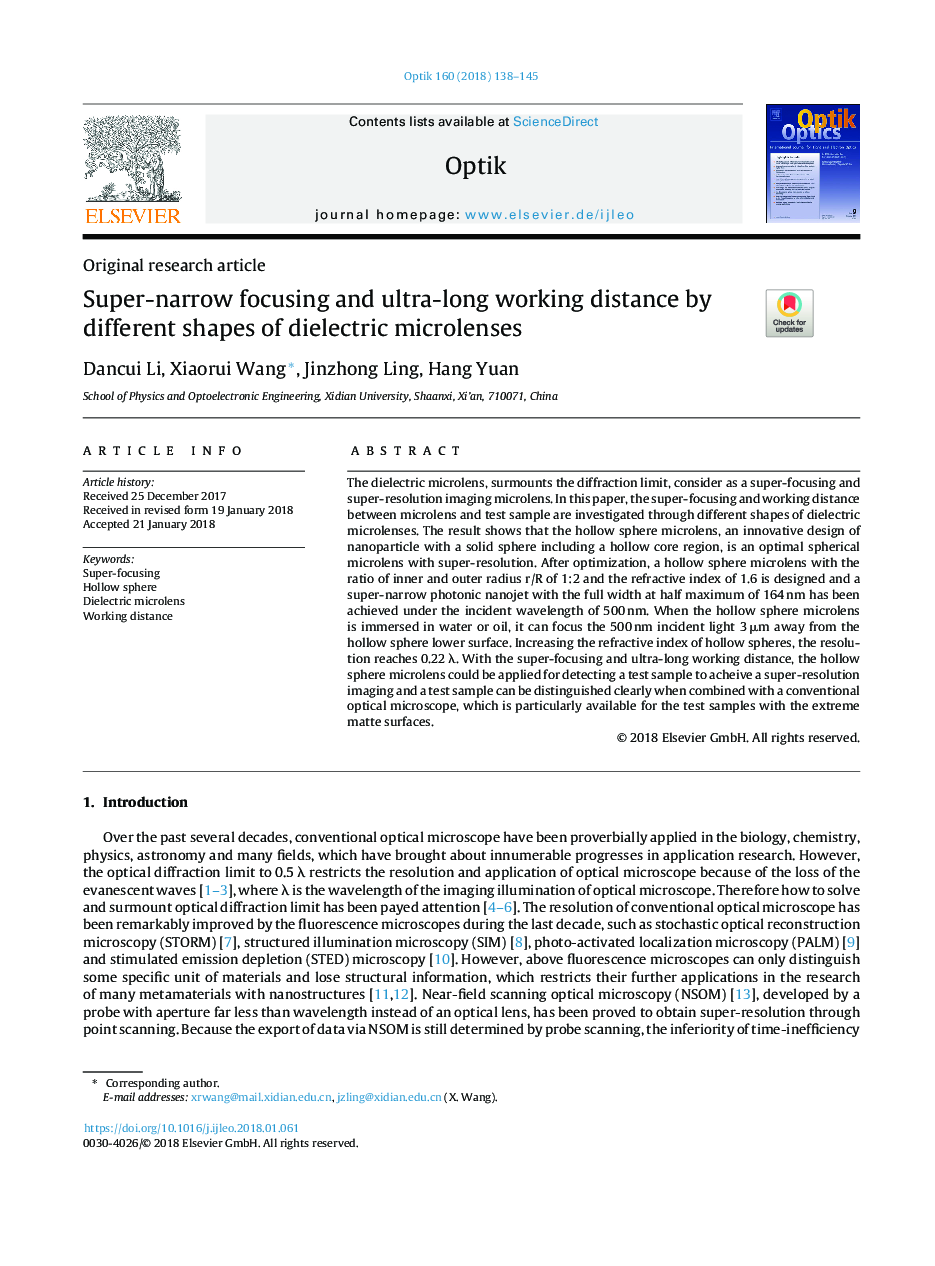 Super-narrow focusing and ultra-long working distance by different shapes of dielectric microlenses