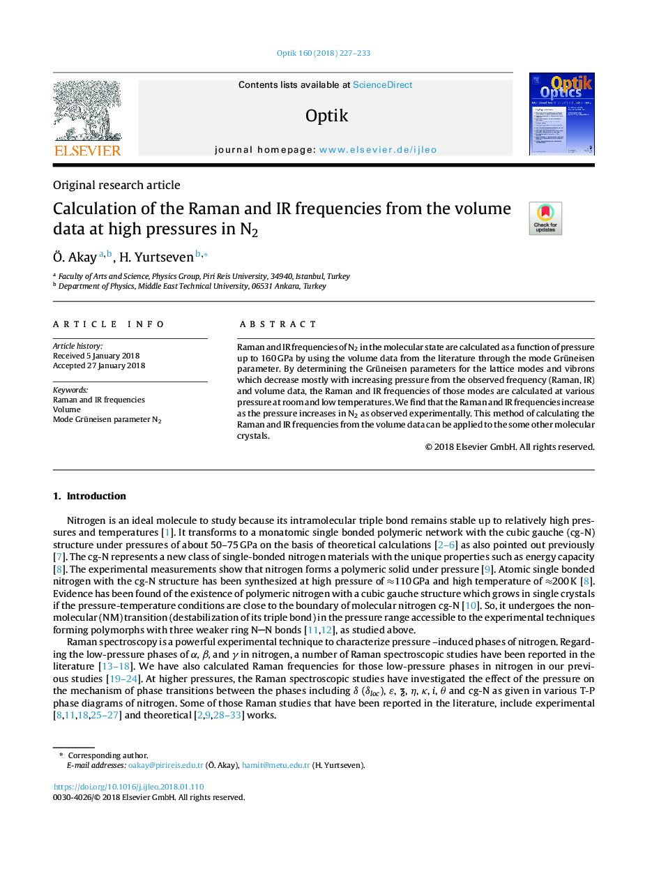 Calculation of the Raman and IR frequencies from the volume data at high pressures in N2