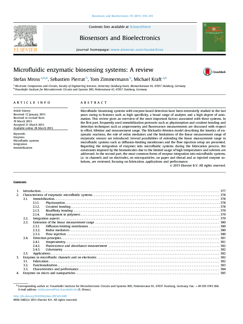 Microfluidic enzymatic biosensing systems: A review