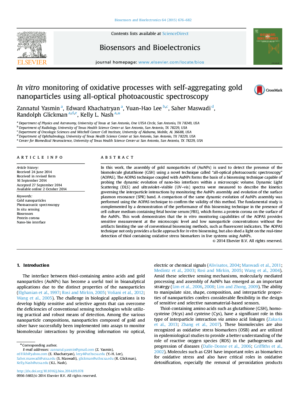 In vitro monitoring of oxidative processes with self-aggregating gold nanoparticles using all-optical photoacoustic spectroscopy