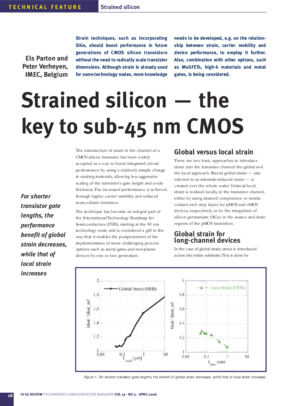 Strained silicon — the key to sub-45 nm CMOS