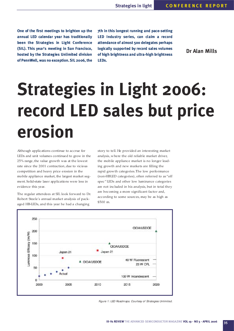 Strategies in Light 2006: record LED sales but price erosion