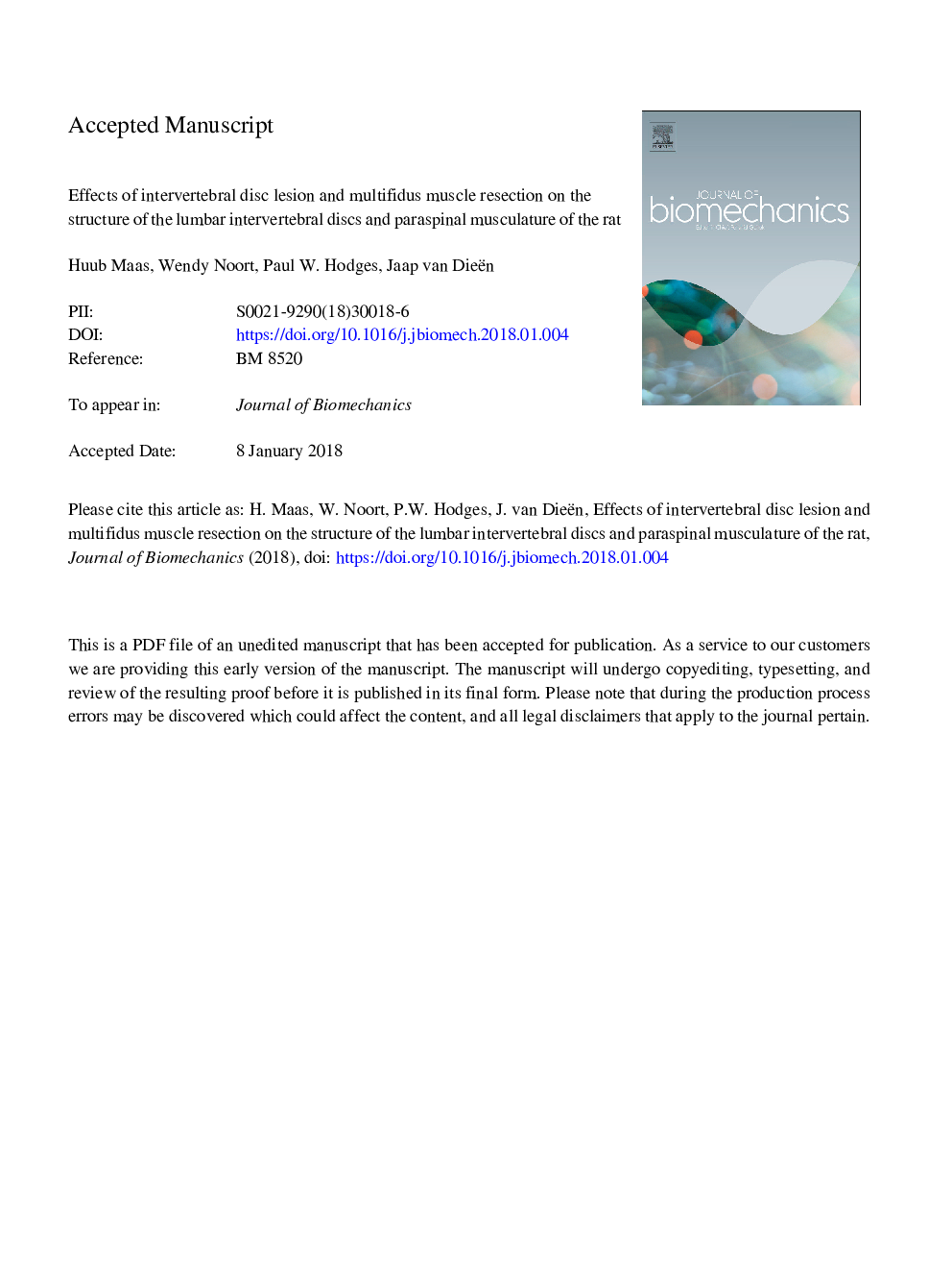 Effects of intervertebral disc lesion and multifidus muscle resection on the structure of the lumbar intervertebral discs and paraspinal musculature of the rat