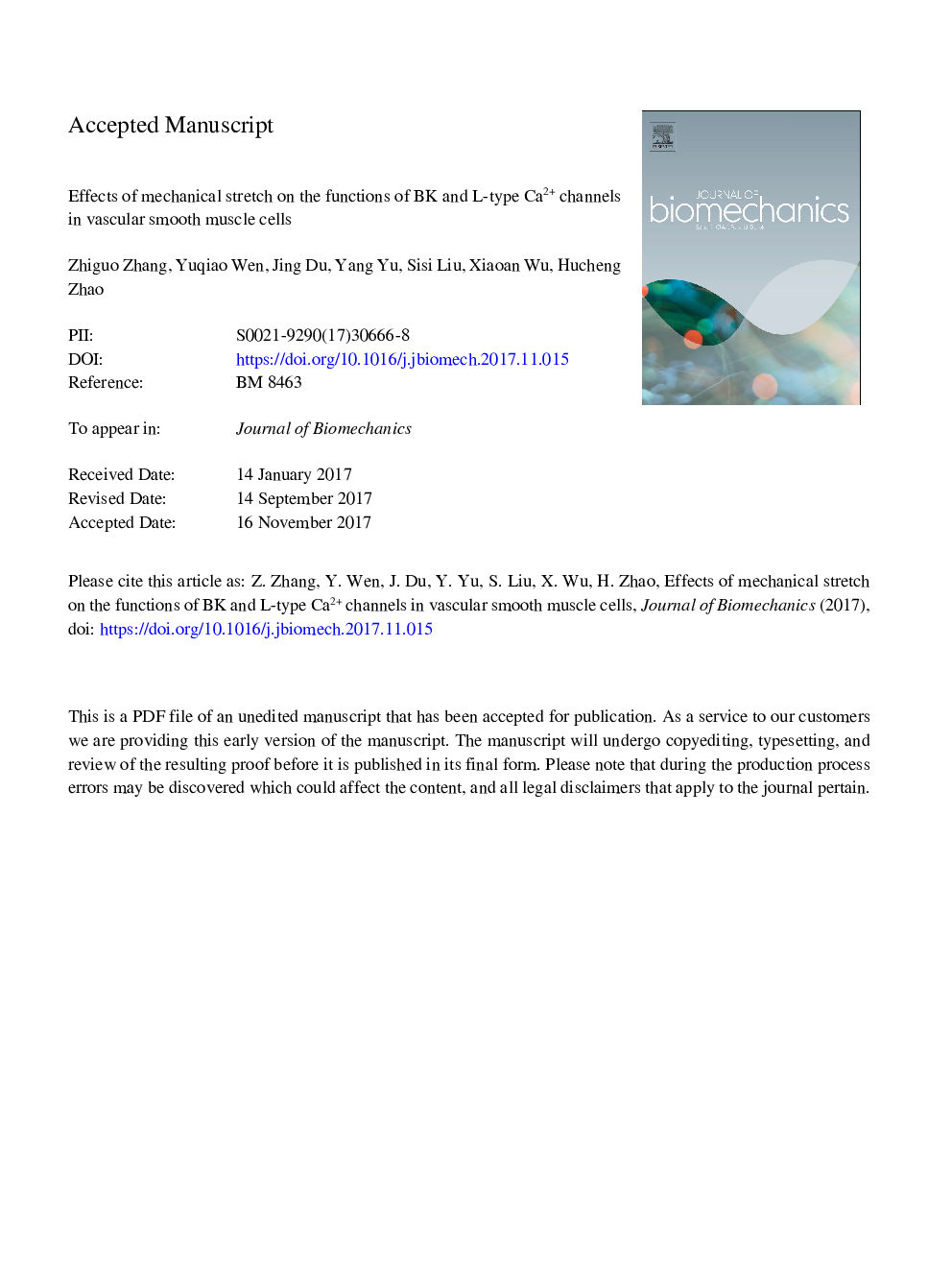 Effects of mechanical stretch on the functions of BK and L-type Ca2+ channels in vascular smooth muscle cells