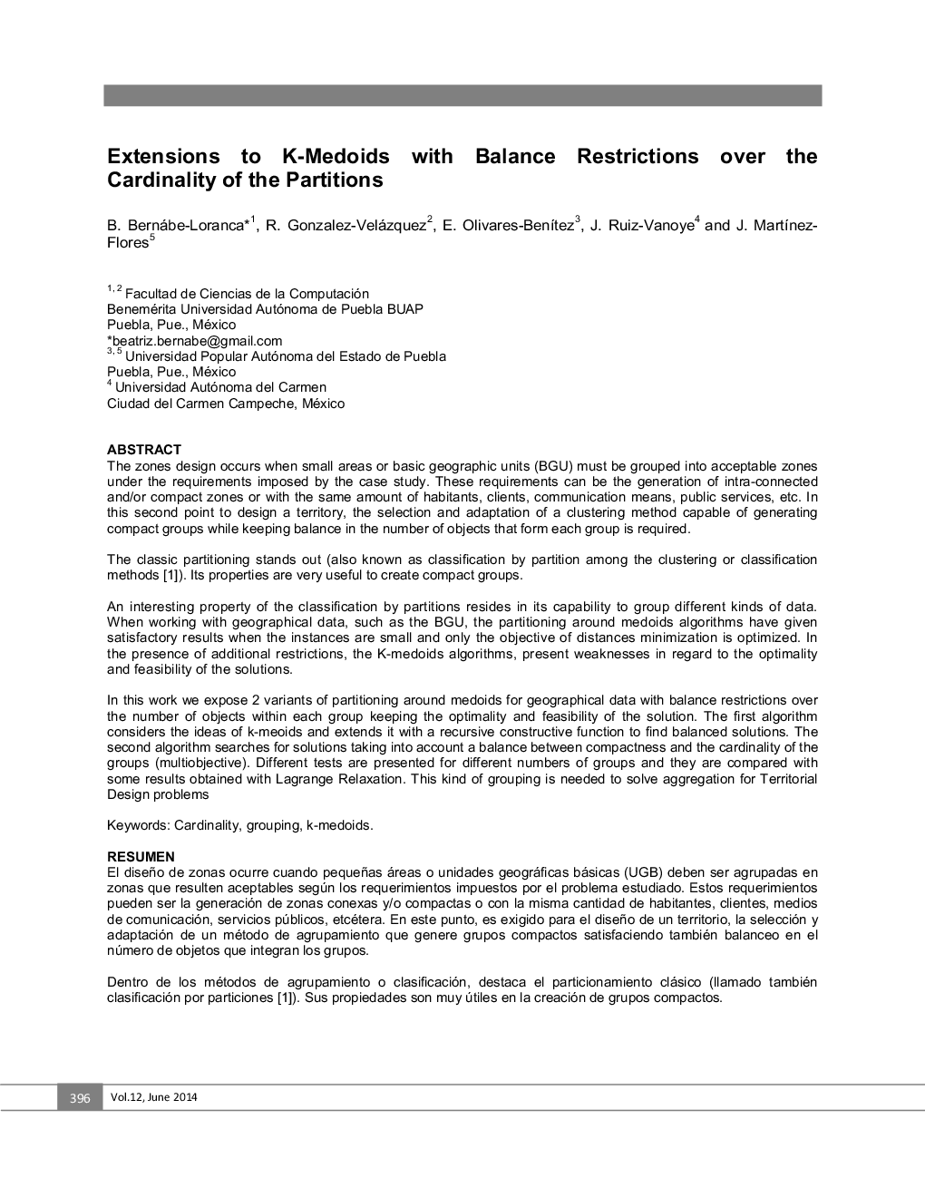 Extensions to K-Medoids with Balance Restrictions over the Cardinality of the Partitions