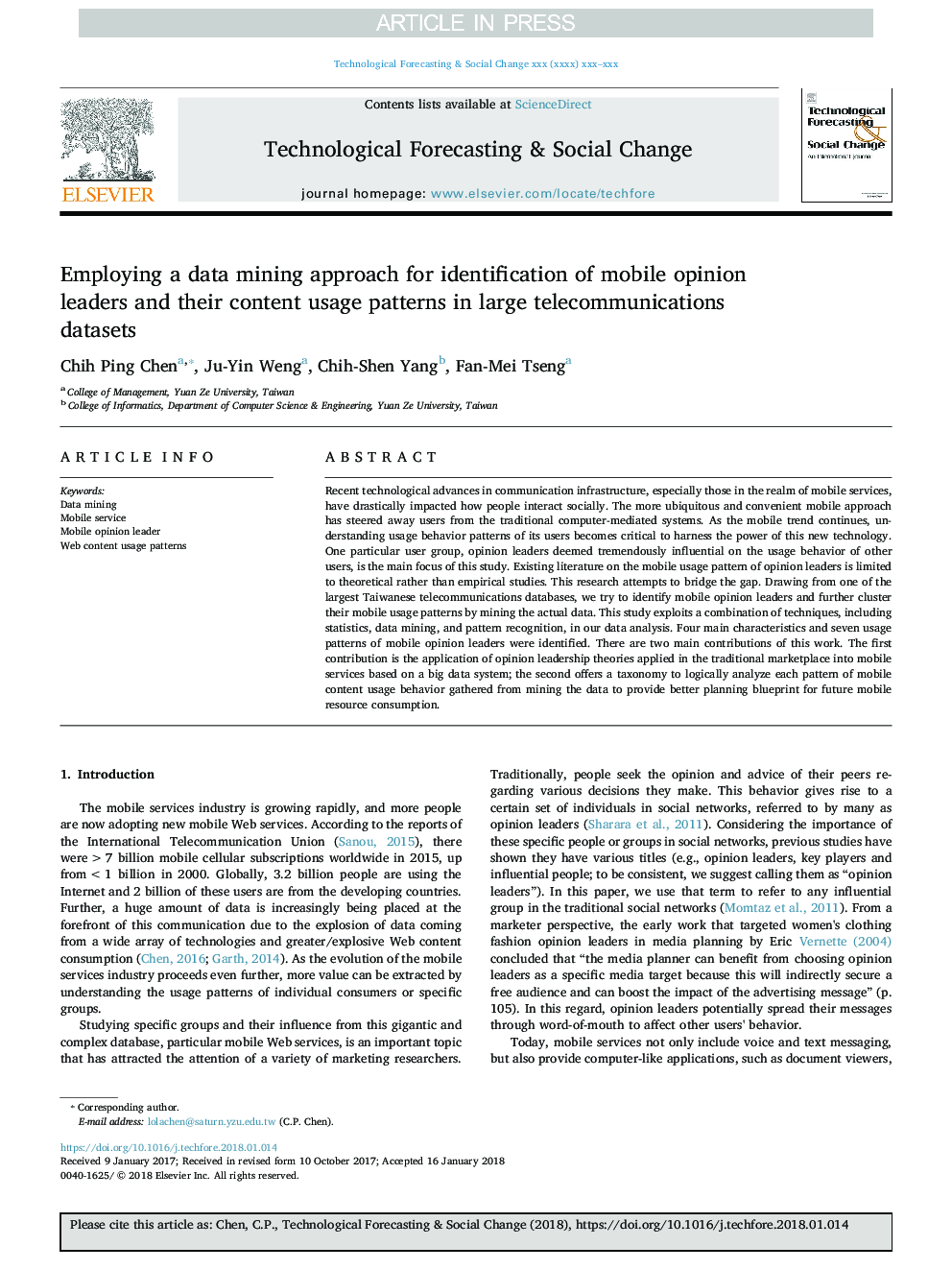 Employing a data mining approach for identification of mobile opinion leaders and their content usage patterns in large telecommunications datasets