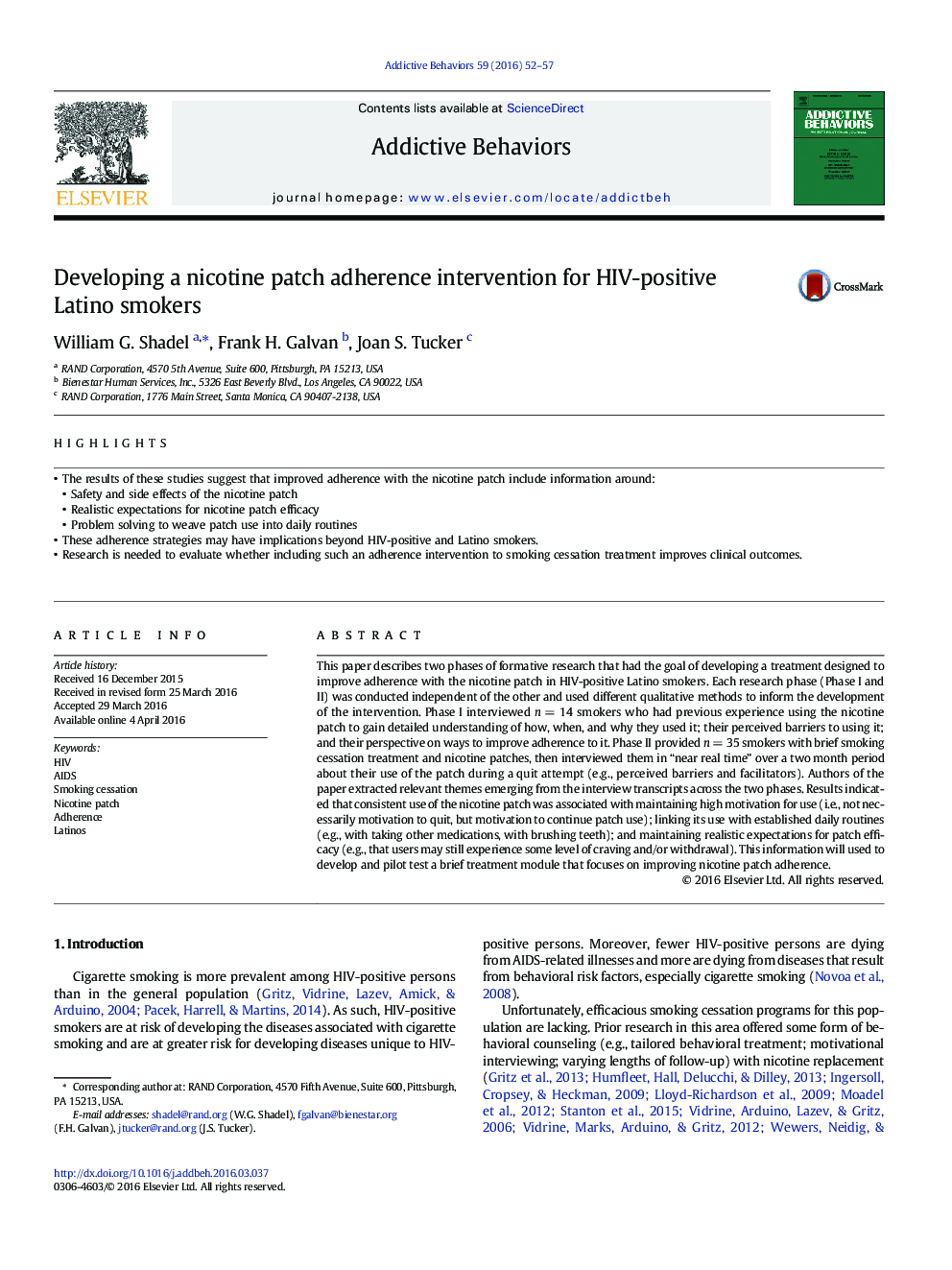 Developing a nicotine patch adherence intervention for HIV-positive Latino smokers