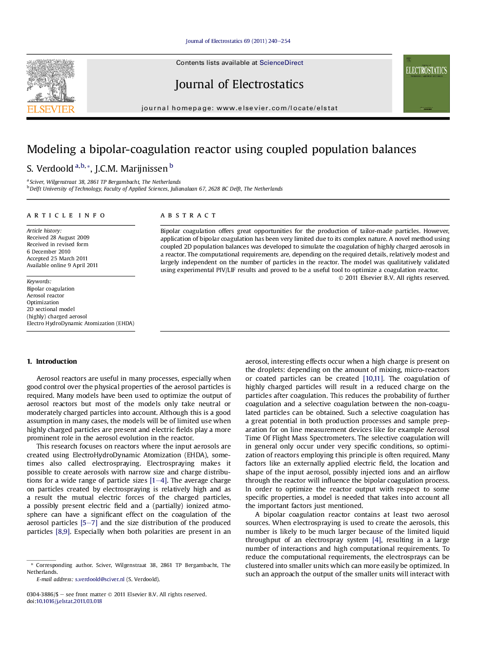 Modeling a bipolar-coagulation reactor using coupled population balances